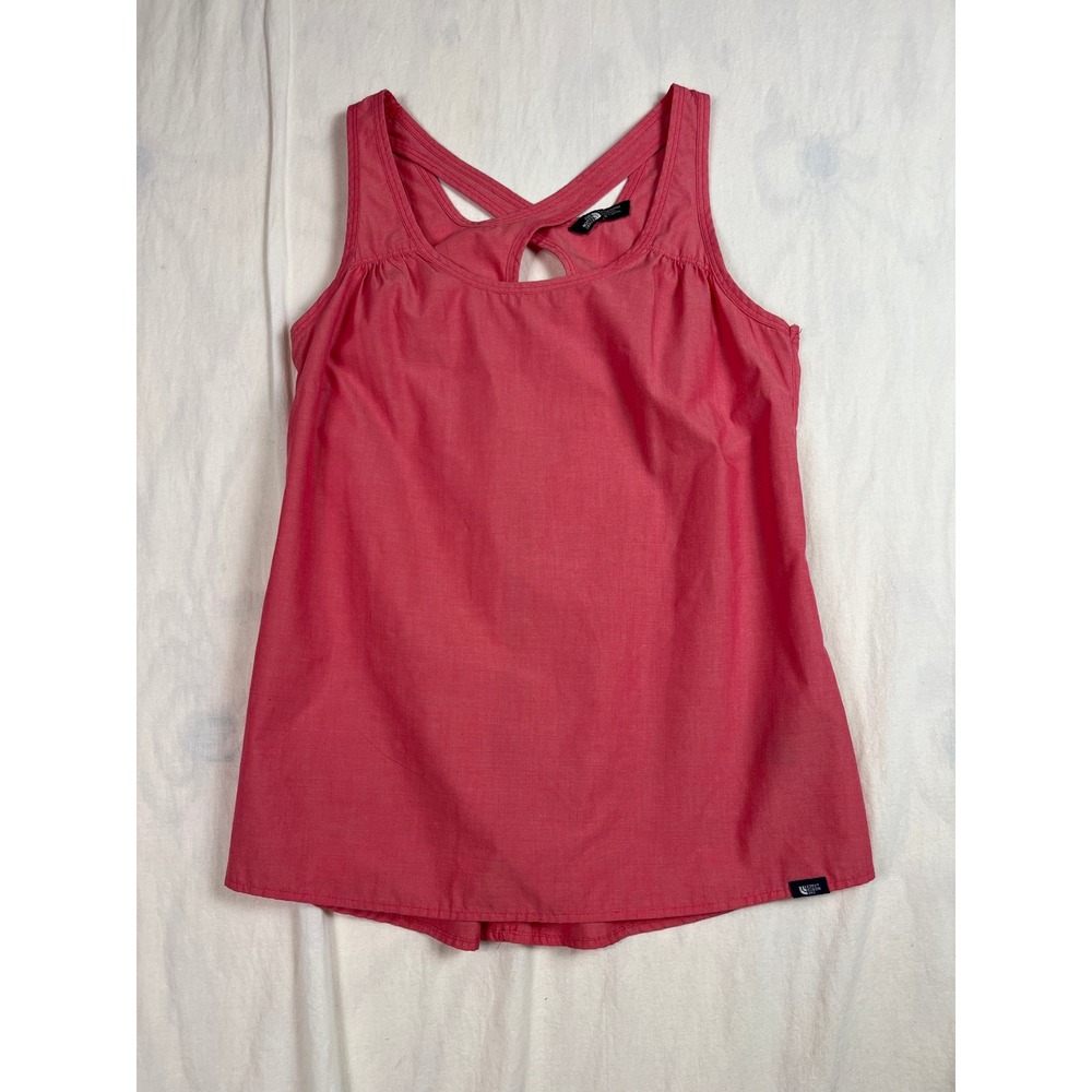 The North Face Womens Pink Crisscross Back Keyhole Sleeveless Tank Top Medium